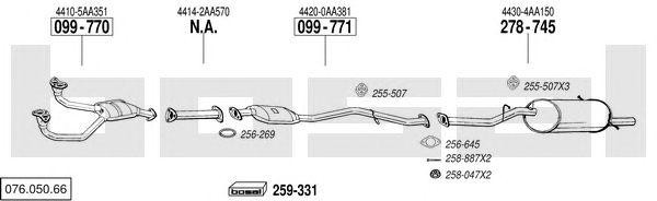 Система выпуска ОГ 07605066 BOSAL