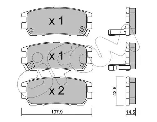 Комплект тормозных колодок, диско 822-151-0 CIFAM