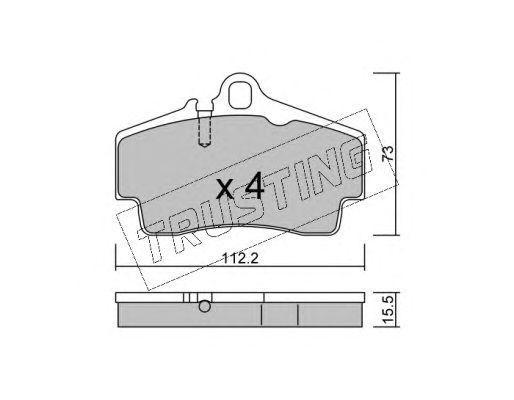 Комплект тормозных колодок, диско 6740 TRUSTING