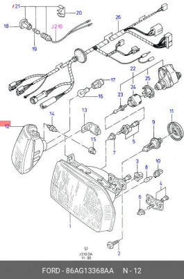 Указатель поворота 86AG-13368-AA FORD
