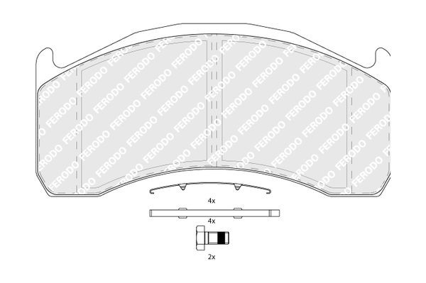 Комплект тормозных колодок, диско FCV1387B FERODO