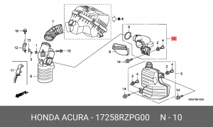 Деталь 17258RZPG00 HONDA
