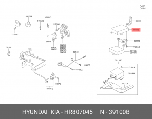 Блок управления, впрыскивание топлива HR807045 HYUNDAI KIA
