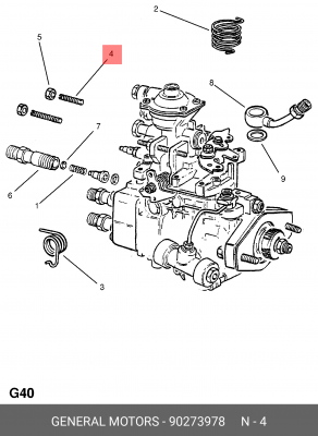 Зазубренный штифт 90273978 GENERAL MOTORS