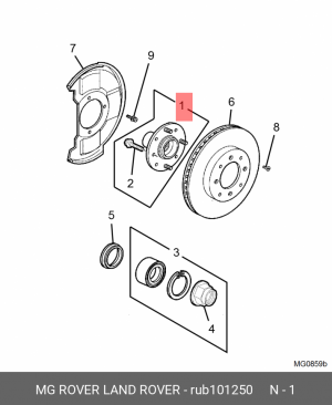Ступица колеса RUB101250 MG ROVER LAND ROVER
