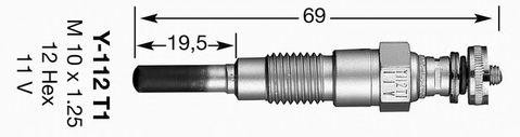 Свеча накаливания 6728 NGK NTK