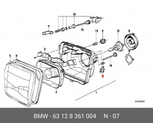 Пружина 63 12 8 361 004 BMW