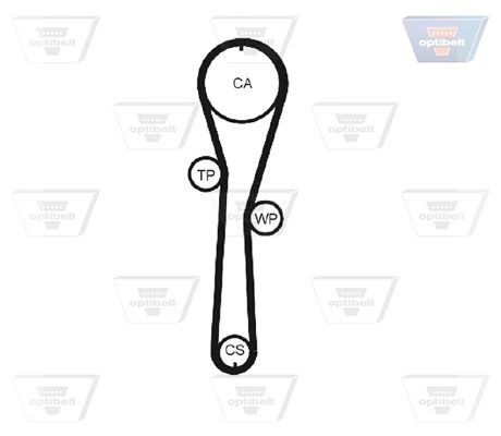 Комплект ремня ГРМ KT1252 OPTIBELT