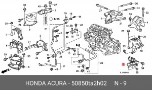 Подушка двигателя 50850TA2H02 HONDA