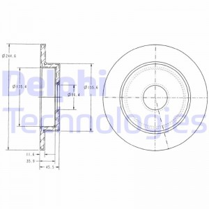 Тормозной диск BG3131 DELPHI