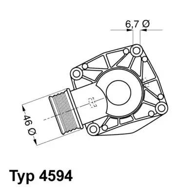 Термостат, охлаждающая жидкость 459490D WAHLER