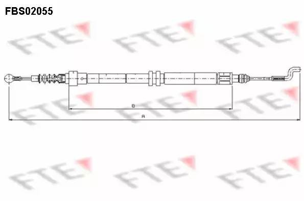 Трос, стояночная тормозная система FBS02055 FTE