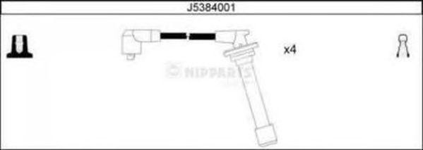 Ккомплект проводов зажигания J5384001 H B JAKOPARTS NIPPARTS