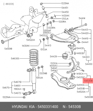 несущий / направляющий шарнир 5450331400 HYUNDAI KIA