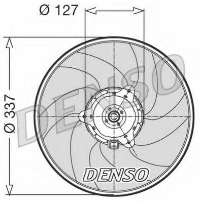 Вентилятор, охлаждение двигателя DER21003 DENSO