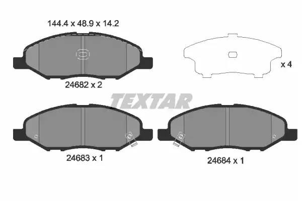 Колодки тормозные дисковые 2468201 TEXTAR
