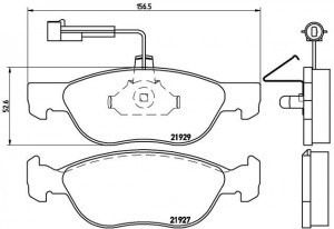 Комплект тормозных колодок, диско P23071 BREMBO