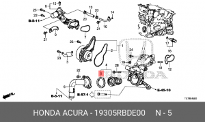 Прокладка, выпускной трубопровод 19305RBDE00 HONDA
