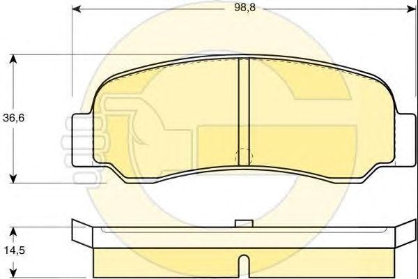 Комплект тормозных колодок, диско 6102099 GIRLING