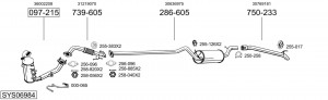 Предглушитель выхлопных газов 284245 BOSAL