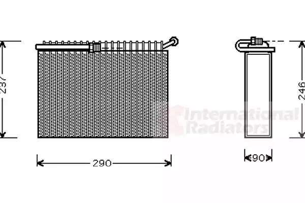 Испаритель, кондиционер 0100V022 VAN WEZEL