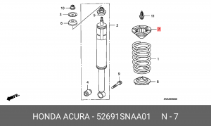 Прокладка пружины подвески 52691SNAA01 HONDA