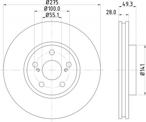 Тормозной диск MDC1584 MINTEX