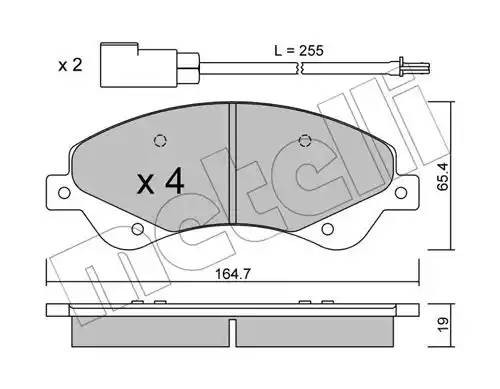 Комплект тормозных колодок, диско 22-0679-0 METELLI