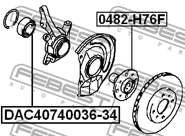Подшипник ступицы колеса DAC40740036-34 FEBEST