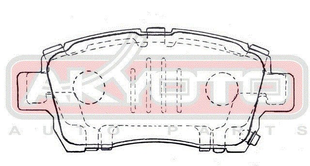 Колодки тормозные дисковые AKD-0509 AKYOTO