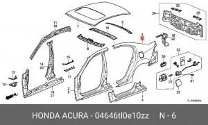 Панель кузова 04646TL0E10ZZ HONDA