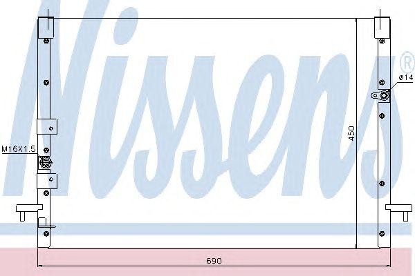 Конденсатор, кондиционер 94685 NISSENS