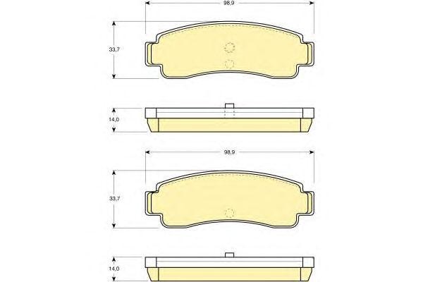 Комплект тормозных колодок, диско 6109829 GIRLING