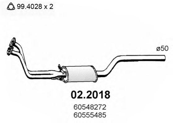 Предглушитель выхлопных газов 022018 ASSO