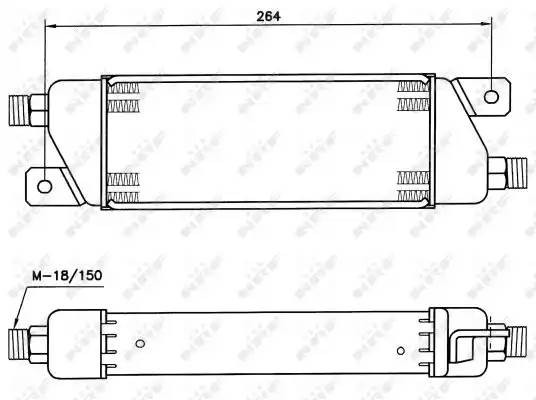масляный радиатор, двигательное масло 31050 NRF