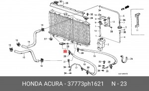 Термовыключатель, вентилятор радиатора 37773PH1621 HONDA
