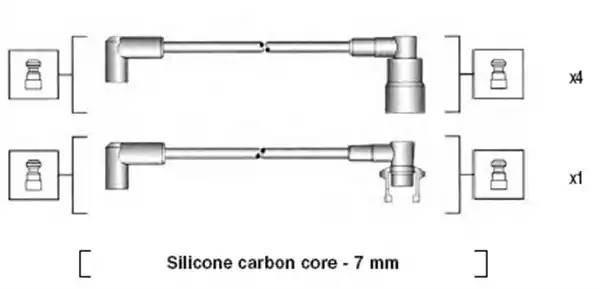 Ккомплект проводов зажигания 941215070792 MAGNETI MARELLI