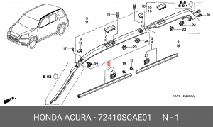 Молдинг двери 72410SCAE01 HONDA