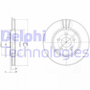 Тормозной диск BG4000 DELPHI