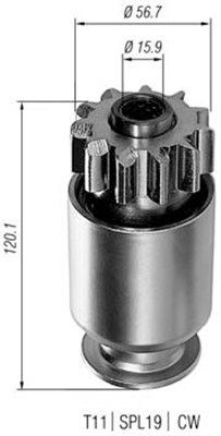 Ведущая шестерня, стартер 940113020024 MAGNETI MARELLI