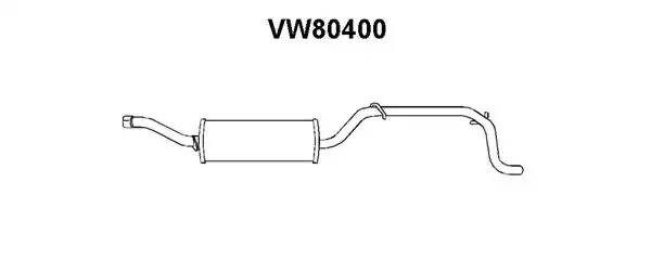 Глушитель выхлопных газов конечный VW80400 VENEPORTE