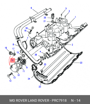 Температурный датчик охлаждающей жидкости PRC7918 MG ROVER LAND ROVER