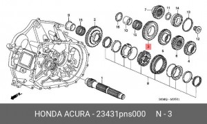 Шестерня МКПП 23431PNS000 HONDA