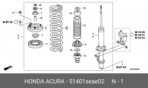 Пружина подвески 51401SEAE02 HONDA