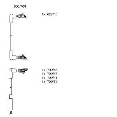 Ккомплект проводов зажигания 600409 BREMI