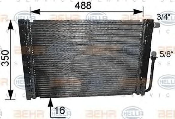 Конденсатор, кондиционер 8FC351038071 HELLA