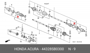 Хомут пыльника ШРУСа 44328SB0300 HONDA