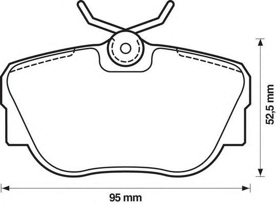Комплект тормозных колодок, диско 571352B BENDIX JURID