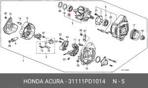 Подшипник генератора 31111PD1014 HONDA