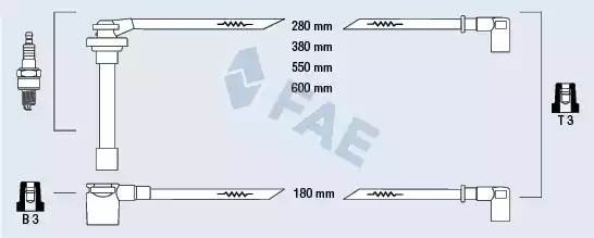 Ккомплект проводов зажигания 85850 FAE